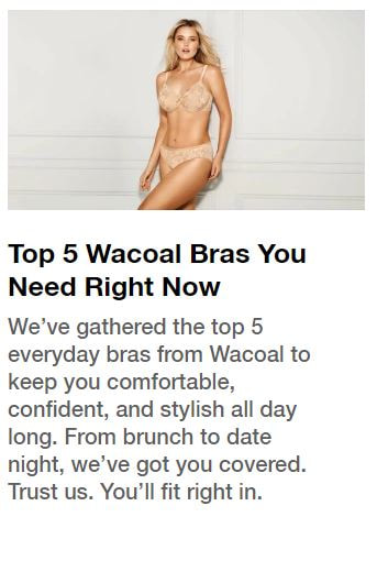 Top 5 Wacoal Bras You Need Right Now